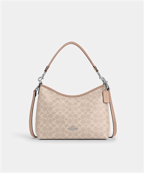 Coach Laurel Shoulder Bag In Signature Canvas Cv975 Svpwh Line Shopping