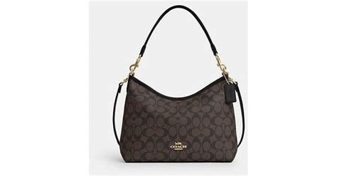Coach Laurel Shoulder Bag In Signature Canvas In Black Lyst
