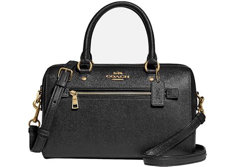 Coach Rowan Satchel Bag Medium Black In Leather With Gold Tone Us Coach Rowan Satchel Bag Medium Black In Leather With Gold Tone Us