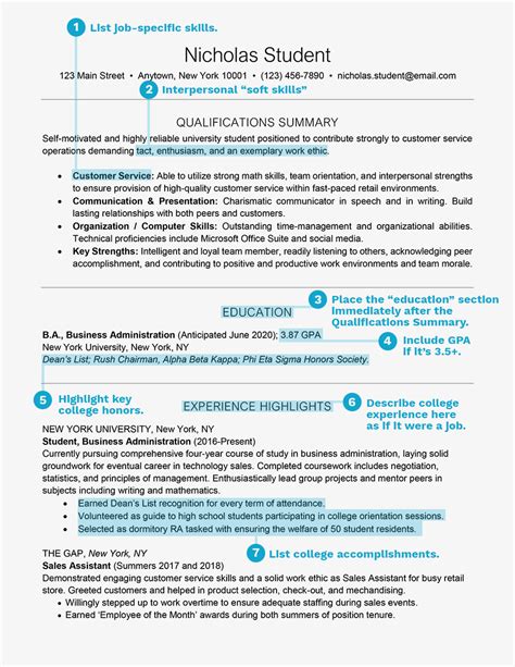 College Student Resume Sample Amp Writing Tips Resume Companion