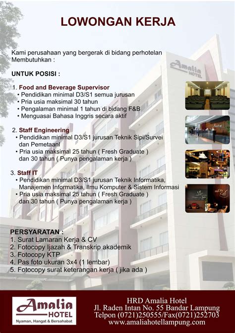 Concordia Premier Lounge Surabaya Loker Hotel Lowongan Kerja Hotel