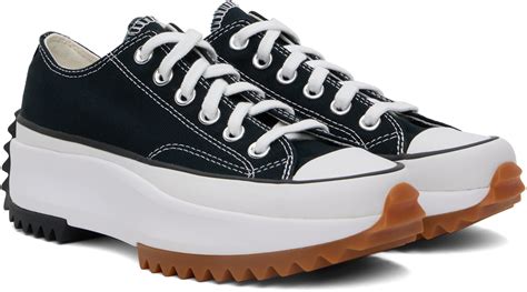 Converse Run Star Hike Low Top Sneakers In Black White Modesens