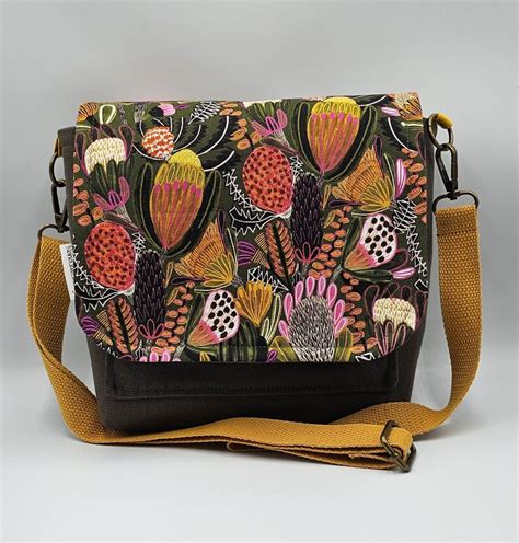 Cross Body Bags With Australian Native Flower Design Fabrics Etsy Australia