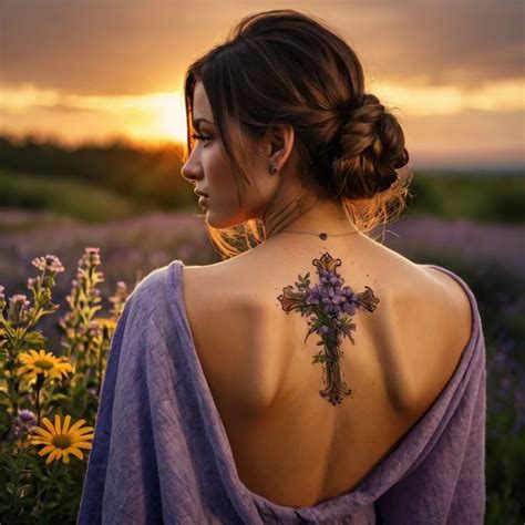 Cross Flower Tattoos Collection Flower Tattoos Cross Tattoo Vibrant Bouquet