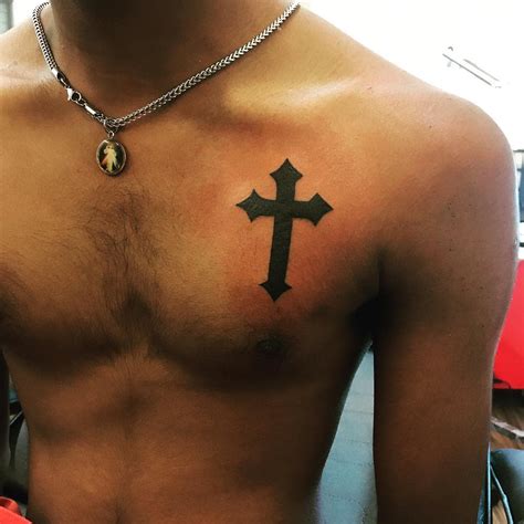 Cross Tattoo On His Neck Crosstattoo Religion