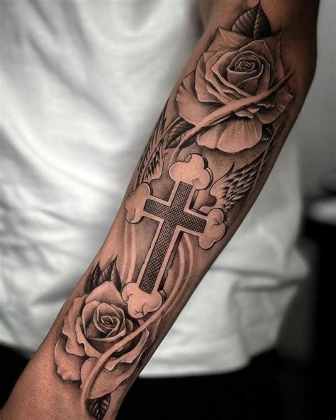 Cross Tattoo With Flowers Forearm Tattoo Ideas Cross Tattoo With Flowers Forearm Tattoo Ideas