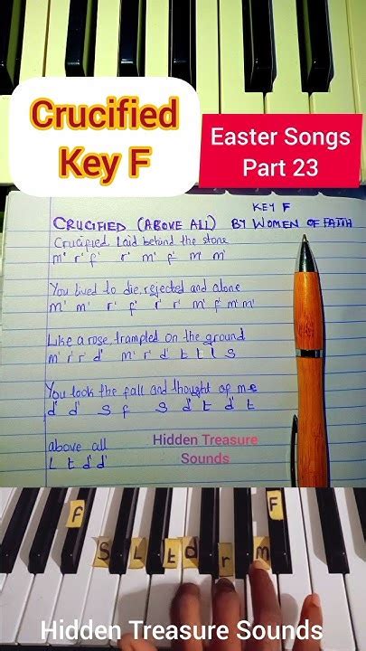 Crucified Above All Easter Song Piano Tutorial Solfa Notes And Lyrics Video Key F Easter