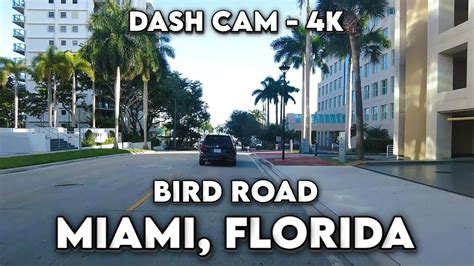 Cruising Bird Road In Miami Florida A 4K Drive Through Urban Adventure
