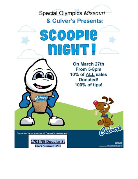 Culver S Scoopie Night Special Olympics Missouri