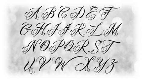 Cursive Letters For A Tattoo Printable Cursive Letters For A Tattoo Printable