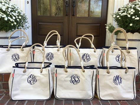 Custom Monogrammed Canvas Tote Bag