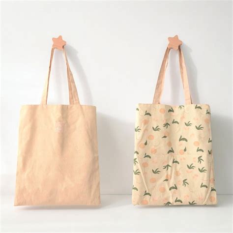 Cute Orange Tote Bag Double Sided Grocery Bag Cotton Tote Bag With Fruit Pattern Printing Cute Orange Tote Bag Double Sided Grocery Bag Cotton Tote Bag With Fruit Pattern Printing