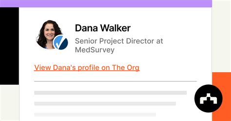 Dana Walker Senior Project Director At Medsurvey The Org