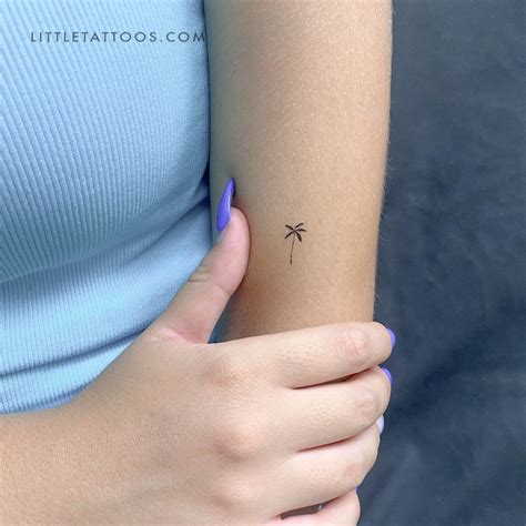 Date Palm Tree Temporary Tattoo Set Of 3 Temporary Little Tattoos