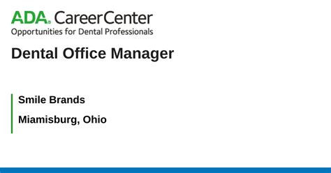 Dental Office Manager Job With Smile Brands 138725 Dental Office Manager Job With Smile Brands 138725