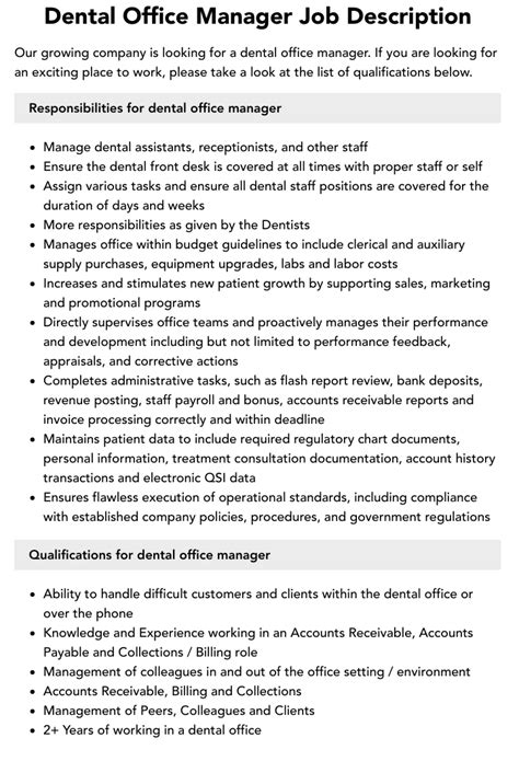 5 Dental Office Manager Jobs
