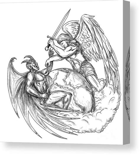 Devil Fighting Angel Tattoos Devil Fighting Angel Tattoos