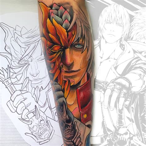 Devil May Cry Devil May Cry 4 Dante Tattoo Dante Dmc Tattoo Hd Png Download Transparent Png Image Pngitem