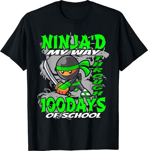 Dopashirt 100 Days Of School Ninja My Way Cool Teacher Student Gifts T Shirt Walmart Com