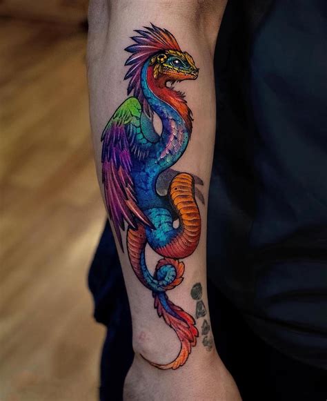 Dragon Arm Tattoo Color