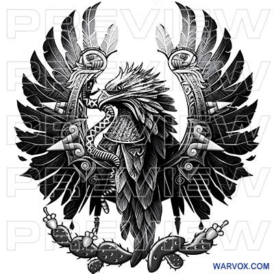 Eagle And Snake Mexican Pride Tattoo Design Aztec Tattoo Ideas