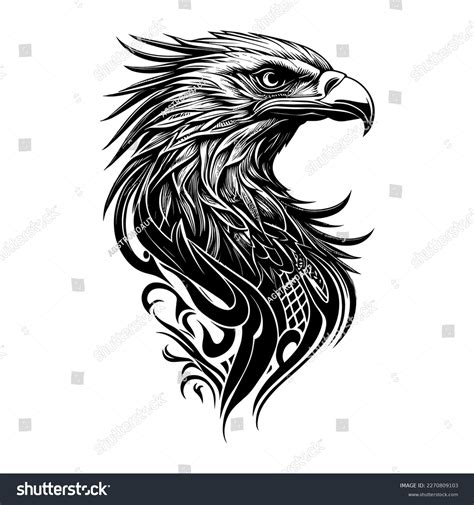 Eagle Tribal Tattoo Design Representing Strength Stock Vector Royalty Free 2270809103 Shutterstock