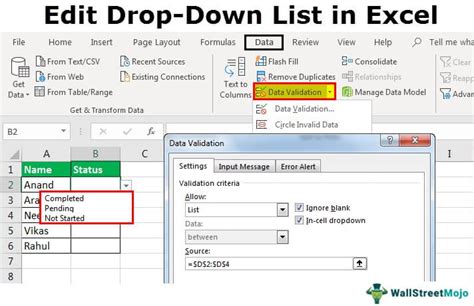 Edit Drop Down List In Excel How To Guide Top 3 Examples