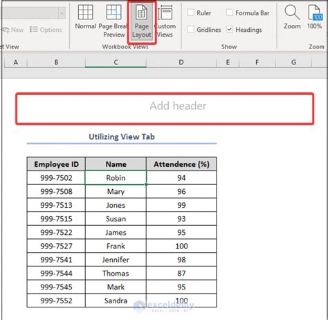 5 Ways Edit Excel Header