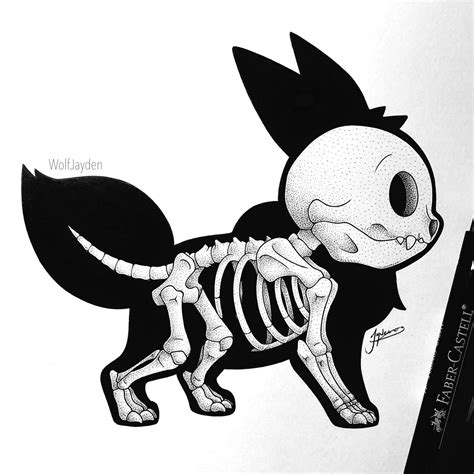 Eevee as Skeleton