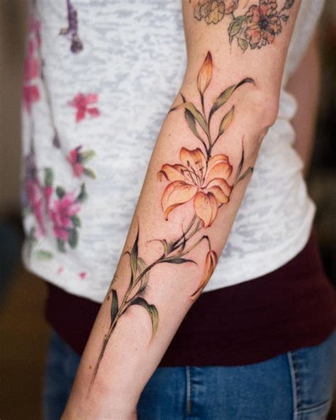 Elegant Looks For Lily Tattoo Designs Osco