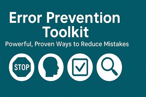 Error Prevention Toolkit Powerful Proven Ways To Reduce Mistakes Ohse