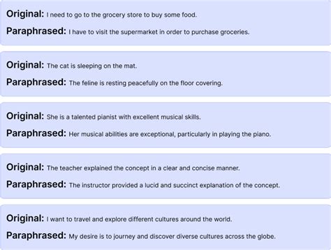 Examples Of Paraphrasing Sentences That Work For You Paraphrase Example