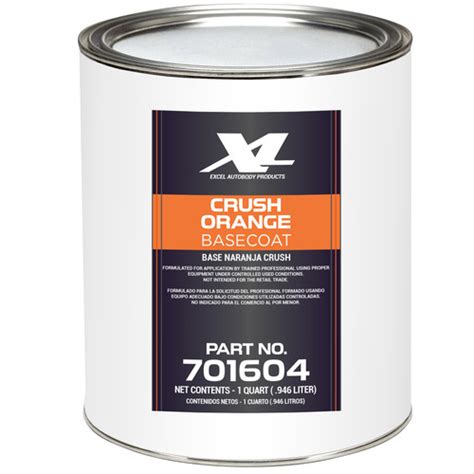 Excel Auto Body Products Crush Orange B C Qt