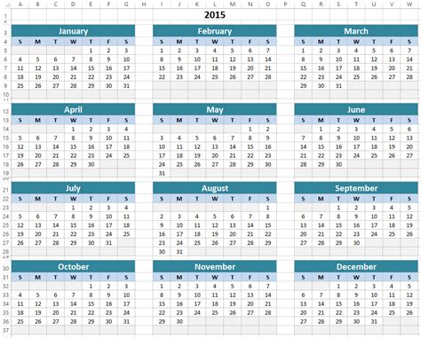Excel Calendar Template Download