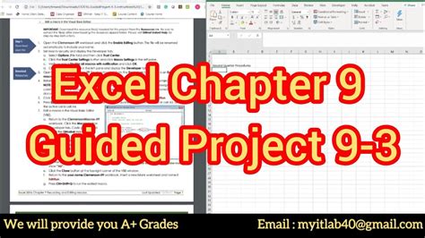 Excel Chapter 5 Guided Project Youtube