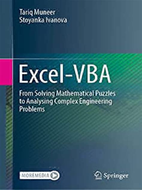 Excel Vba From Solving Mathematical Puzzles To Analysing Complex Engineering Problems Springer Nature Link