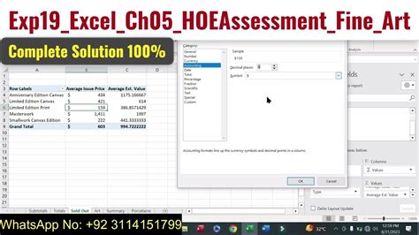 Exp19 Excel Ch05 Hoeassessment Fine Art Excel Chapter 5 Hands On Exercise Assessment Fine Art