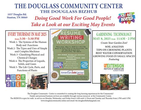 Explore Lifelong Learning At The Douglass Community Center May 2025 Events You Won T Want To Miss