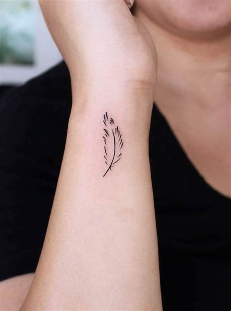 Feather Tattoo On Wrist