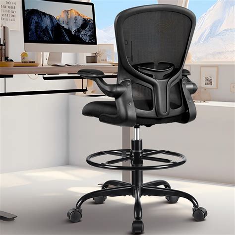 Felixking Drafting Chair Tall Office Chairs With Footrest Ring Home Standing Desk High Chair