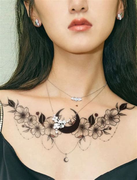 Female Chest Tattoo Ideas