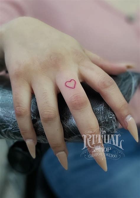 Finger Heart Hand Tattoo By Bubblegum Art