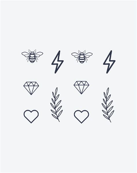 Finger Temporary Tattoo Micro Aesthetic Set Inkartlink