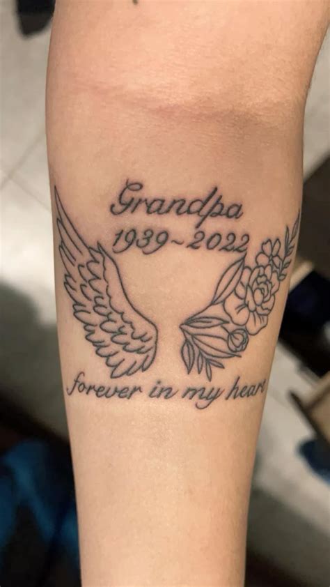 First Tattoo In Memory Of My Grandma Tattoos For Women Angel Tattoo Designs Tattoo Designs