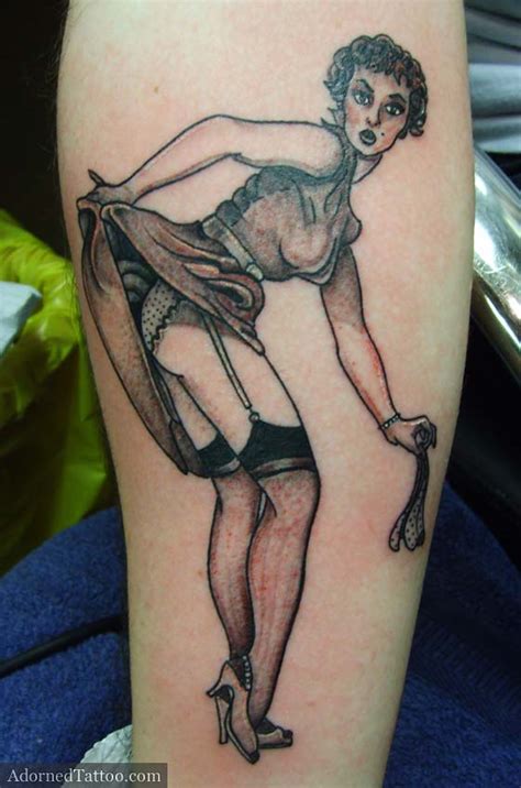 Flashing 50S Pin Pp Girl Tattoo Adorned Tattooadorned Tattoo