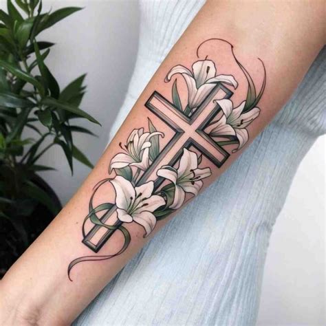 Floral Cross Tattoo In 2025 Tattoos Hand Tattoos Cross Tattoos For Women Floral Cross Tattoo In 2025 Tattoos Hand Tattoos Cross Tattoos For Women