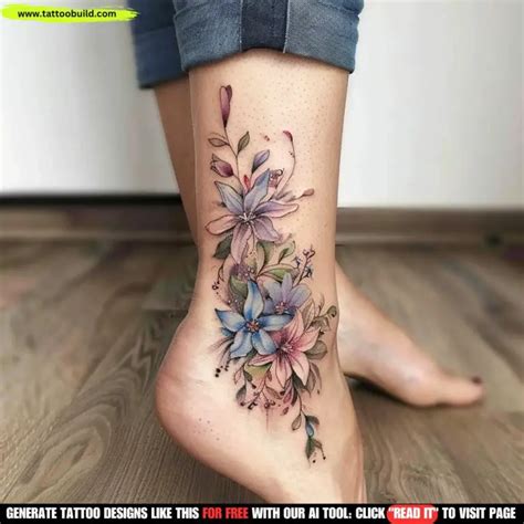 Flower Ankle Tattoos 80 Stunning Ideas Tattoo Build Flower Tattoo On Ankle Ankle Tattoos