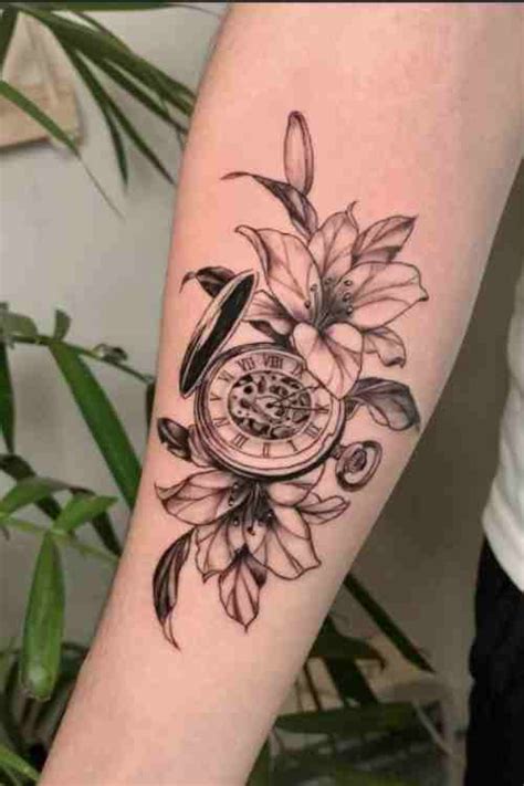 Flower Clock Tattoo Tattoobnb