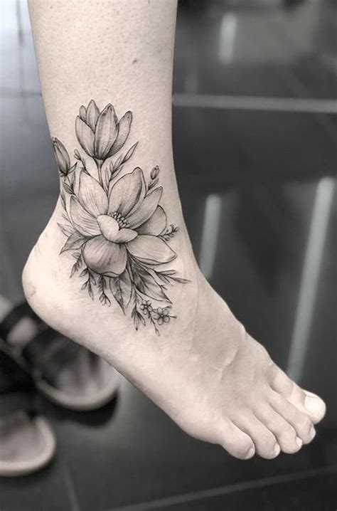 Flower Tattoos On Your Foot At Amanda Litherland Blog