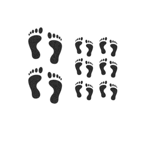 Footprints Temporary Tattoo Set 16 Tattoos Tattooicon